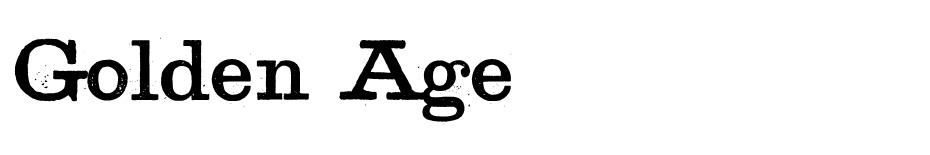 Golden Age font
